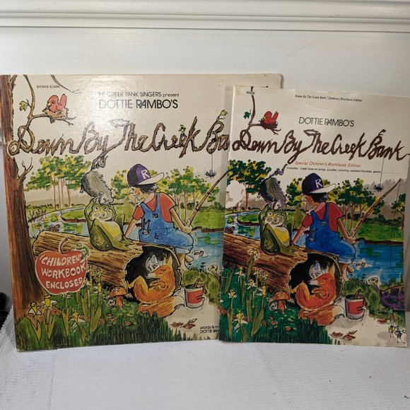 Dotti Rambo's Down by the Creek Bank workbook Vinyl record kids Sheet Music Book